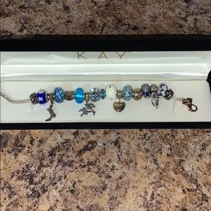 Sterling Silver Bracelet with Charms